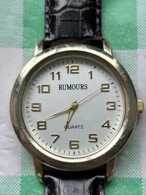 Rumours Gold Tone White Dial Women’s Quartz Watch